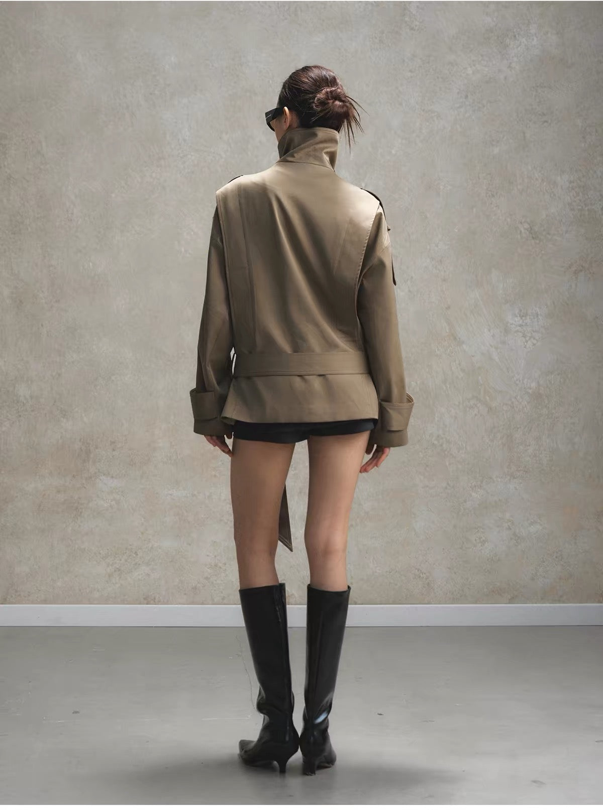 Aveline® Elara Oversized Short Trench Jacket