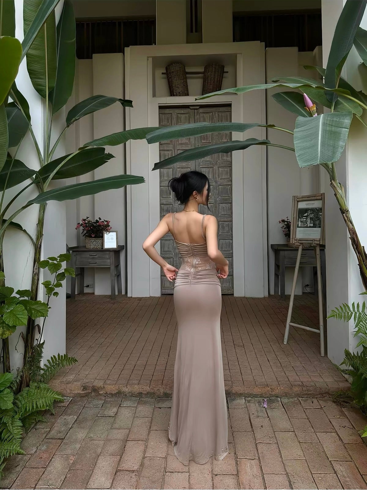 Aveline® Camille Lace-Paneled Maxi Dress