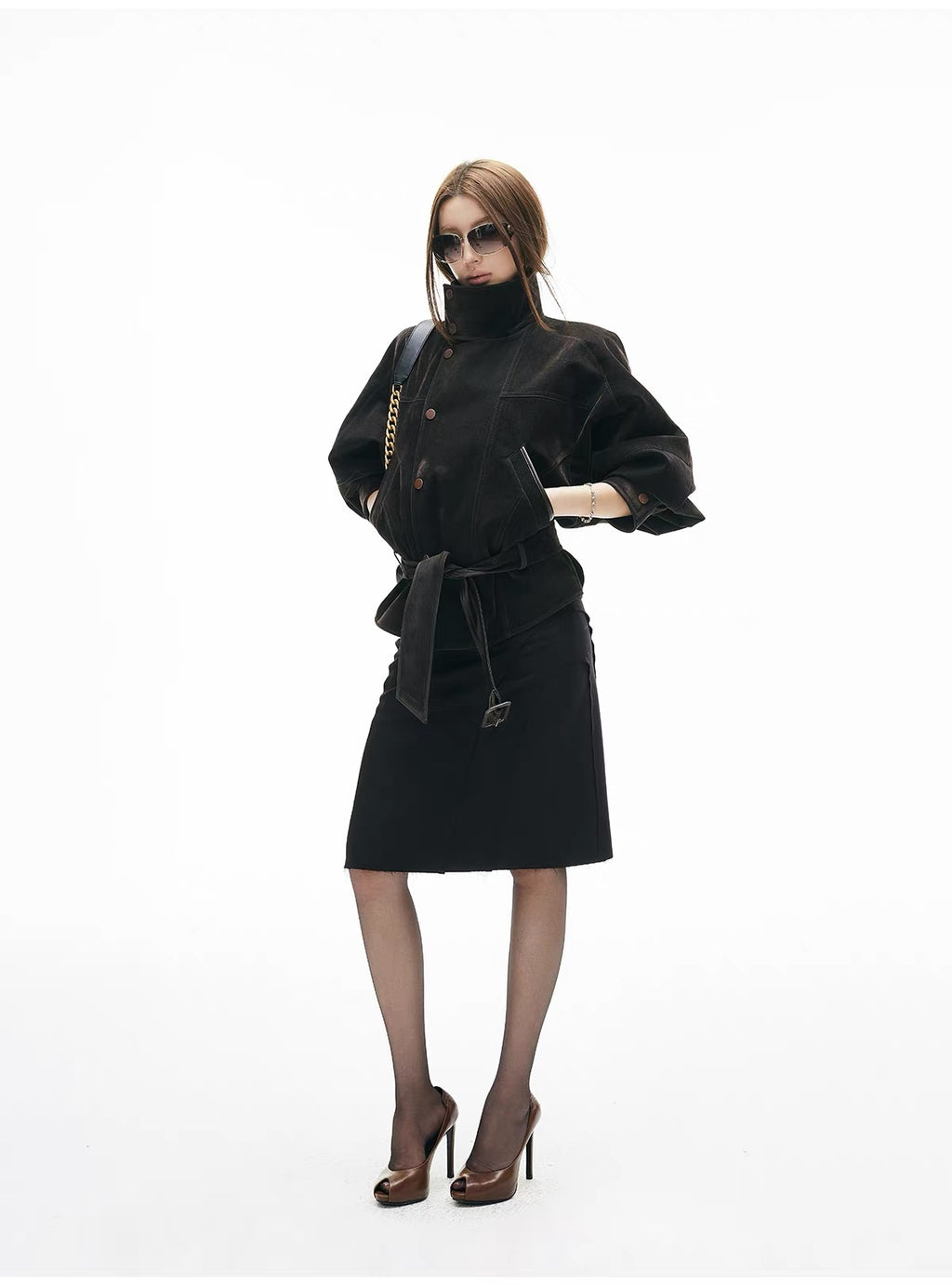 Aveline® Sabine High-Neck Belted Jacket