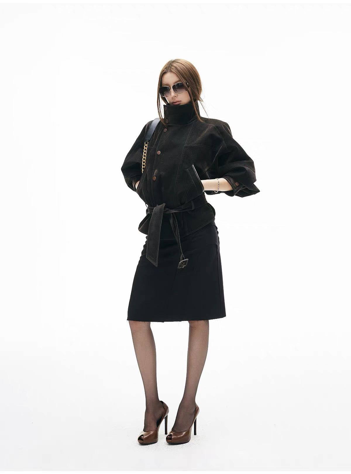 Aveline® Sabine High-Neck Belted Jacket